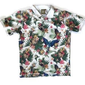 LRG Hawaiian Animal Print Polo